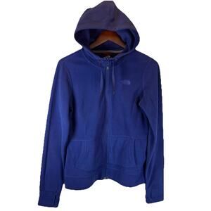 The North Face Women’s S Full Zip Hooded Fleece Jacket Blue Outdoors Gorpcore